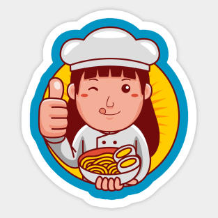 Chef Woman Sticker